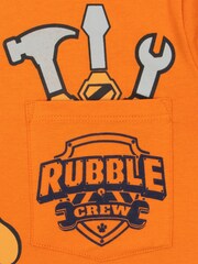 Character Orange PAW Patrol Rubble and Crew Short Sleeve 100% Cotton T-Shirt - Image 4 of 5