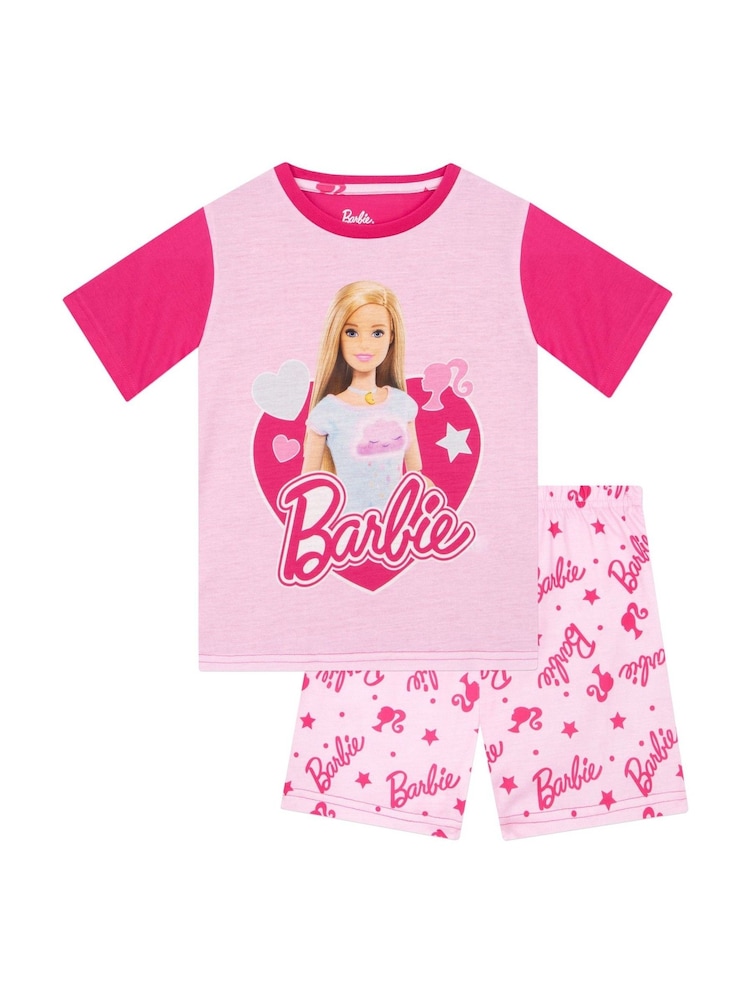 Character Pink Barbie Heart Short Pyjamas - Image 1 of 5