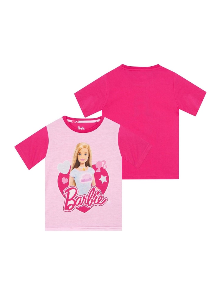 Character Pink Barbie Heart Short Pyjamas - Image 2 of 5