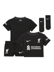 Nike Green Infants Liverpool Away Stadium Mini Kit 2024-25 - Image 1 of 3