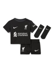 Nike Green Infants Liverpool Away Stadium Mini Kit 2024-25 - Image 2 of 3