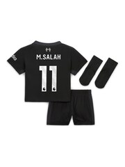 Nike Green Infants Liverpool Away Stadium Mini Kit 2024-25 - M.Salah 11 - Image 3 of 3