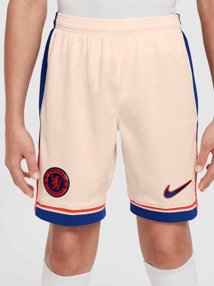 Nike Cream Kids Chelsea Away Stadium Shorts 2024-25 - Image 1 of 4