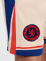 Nike Cream Kids Chelsea Away Stadium Shorts 2024-25 - Image 4 of 4