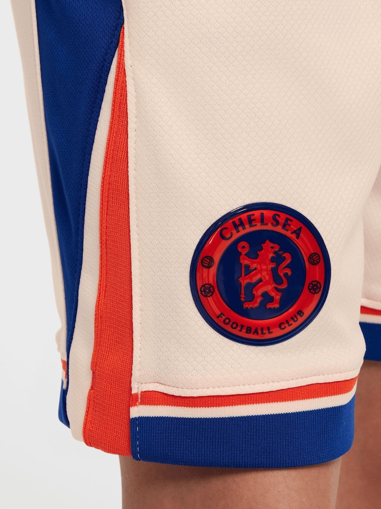 Nike Cream Kids Chelsea Away Stadium Shorts 2024-25 - Image 4 of 4