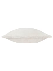 furn. Ecru Large Kallu Reversible Faux Fur Cushion - Image 2 of 4