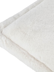furn. Ecru Large Kallu Reversible Faux Fur Cushion - Image 3 of 4