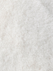 furn. Ecru Large Kallu Reversible Faux Fur Cushion - Image 4 of 4