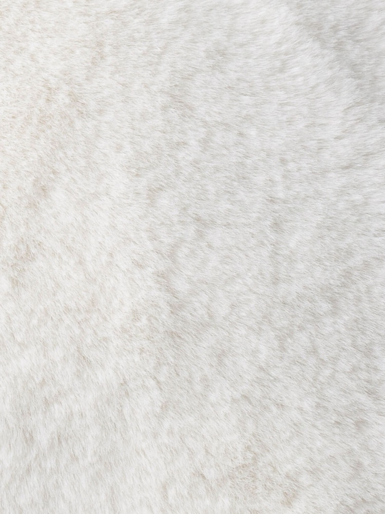 furn. Ecru Large Kallu Reversible Faux Fur Cushion - Image 4 of 4