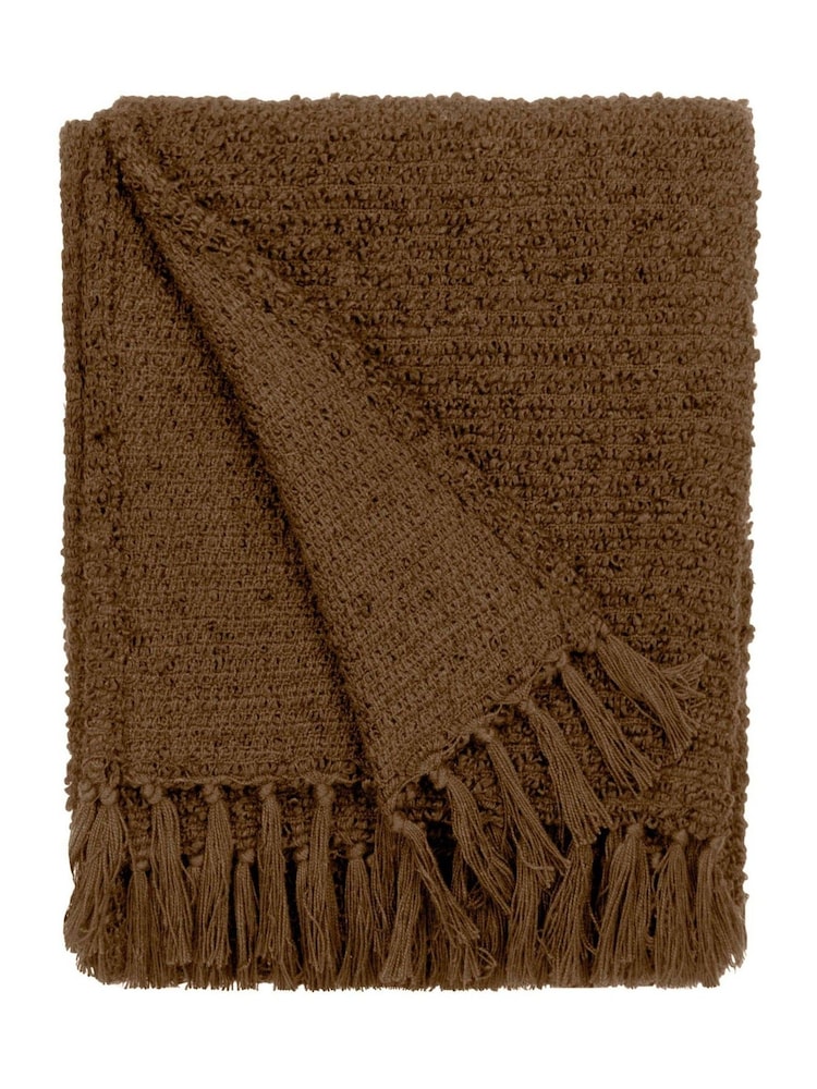 Yard Cocoa Candar Woven Fringed Throw - Image 1 of 3 Yard Cocoa Candar Woven Fringed Throw - Image 1 of 3