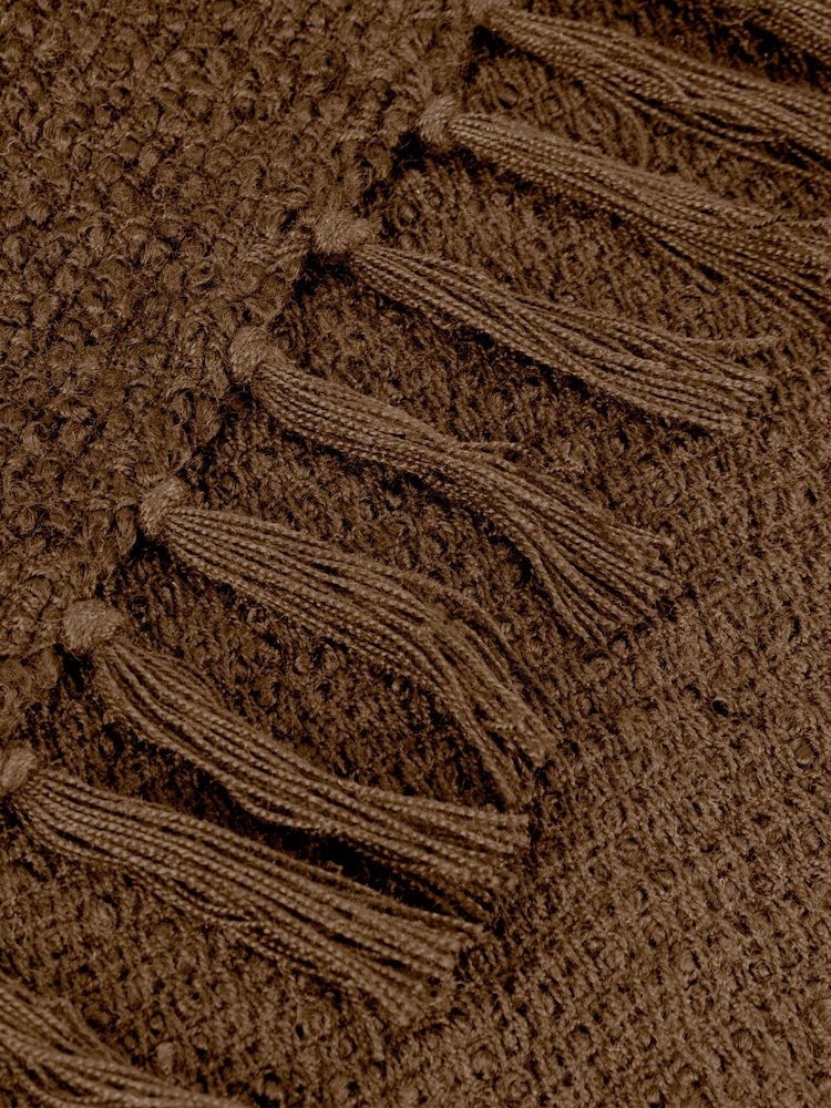 Yard Cocoa Candar Woven Fringed Throw - Image 3 of 3 Yard Cocoa Candar Woven Fringed Throw - Image 3 of 3