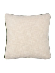 Paoletti Coral Seventy Three Delphine Floral Print Piped 100% Cotton Cushion - Image 2 of 5