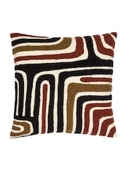 HÖEM Ox Blood Black Abbe Tufted 100% Cotton Cushion - Image 1 of 4
