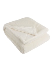 Yard Ecru Olann Shearling Fleece Throw - Image 2 of 4
