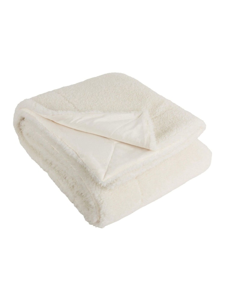 Yard Ecru Olann Shearling Fleece Throw - Image 2 of 4