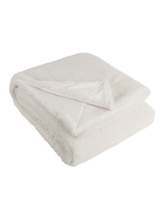 Yard Ecru Olann Faux Shearling Throw - Image 5 of 6