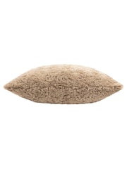 furn. Natural Megeve Mottled Faux Fur Cushion - Image 2 of 3