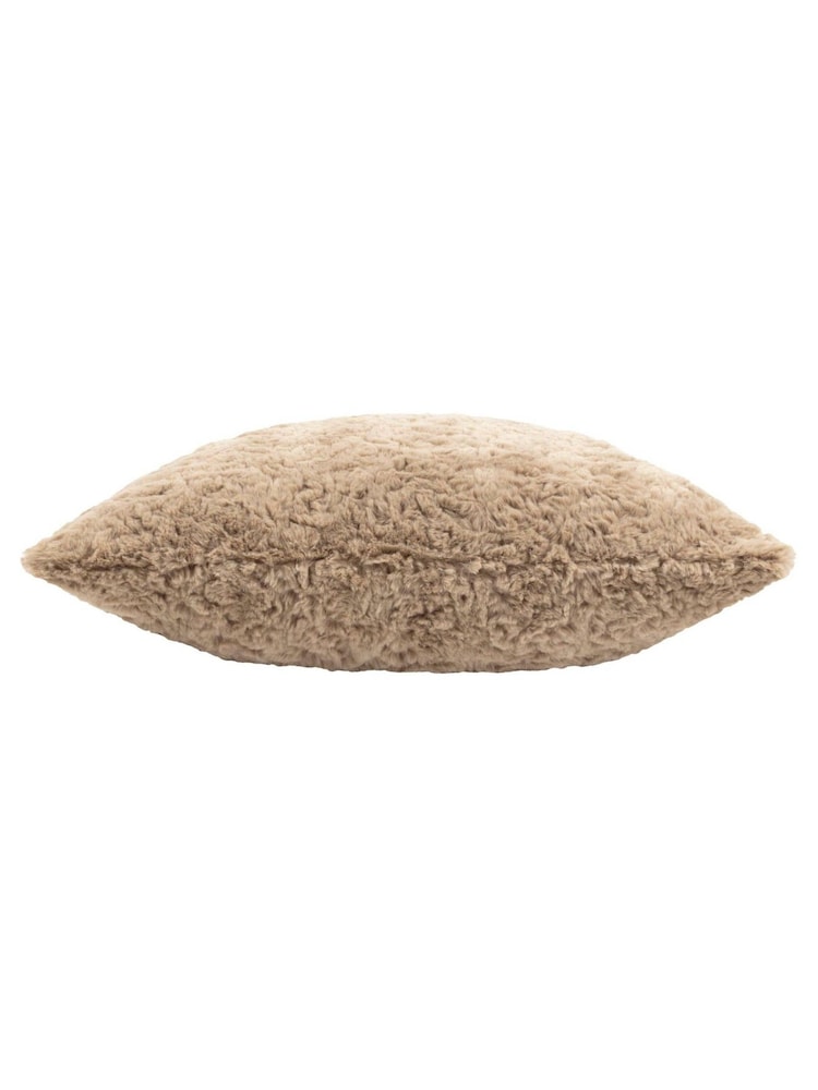 furn. Natural Megeve Mottled Faux Fur Cushion - Image 2 of 3