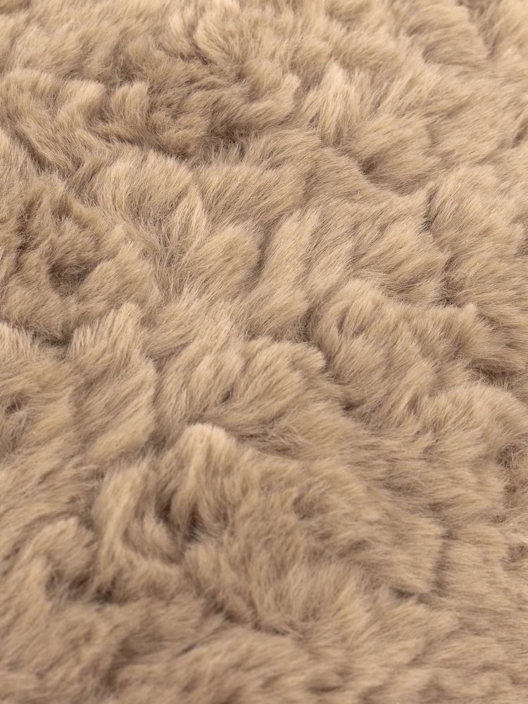 furn. Natural Megeve Mottled Faux Fur Cushion - Image 3 of 3