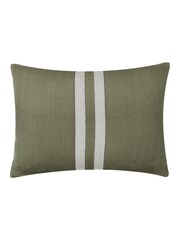 Yard Khaki Benton Herringbone 100% Cotton Cushion - Image 1 of 3