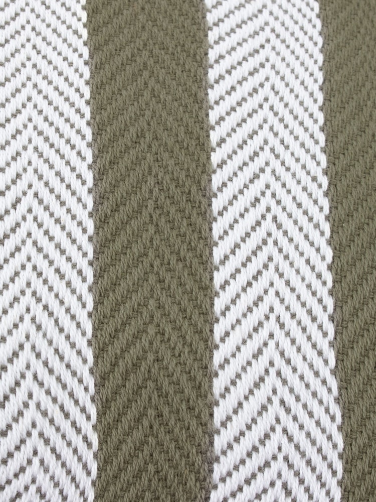 Yard Khaki Benton Herringbone 100% Cotton Cushion - Image 3 of 3