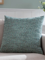 Wylder Teal Croft Jacquard Cushion - Image 5 of 6