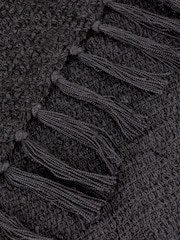 Yard Black Candar Woven Fringed Throw - Image 2 of 3