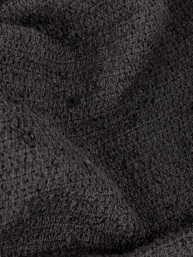 Yard Black Candar Woven Fringed Throw - Image 3 of 3