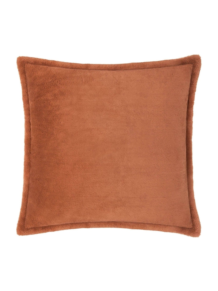 furn. Rust Large Kallu Reversible Faux Fur Cushion - Image 1 of 4