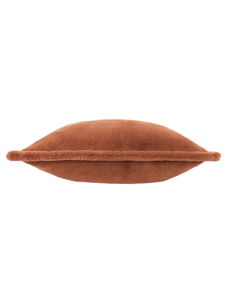 furn. Rust Large Kallu Reversible Faux Fur Cushion - Image 2 of 4