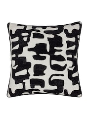 HÖEM Black/White Caval Jacquard Chenille Cushion - Image 1 of 5