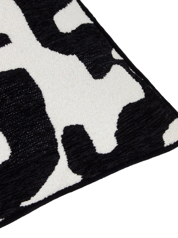 HÖEM Black/White Caval Jacquard Chenille Cushion - Image 5 of 5