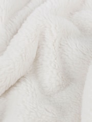 Furn Ecru Large Kallu Reversible Faux Fur Throw - Image 2 of 2