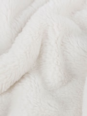 Furn Ecru Kallu Reversible Faux Fur Throw - Image 2 of 2