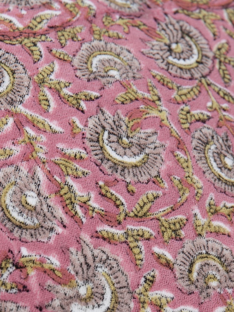 Paoletti Rose Violet Seventy Three Chedworth Piped 100% Cotton Cushion - Image 4 of 4