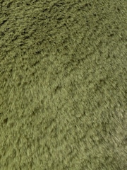 furn. Olive Large Kallu Reversible Faux Fur Cushion - Image 4 of 4