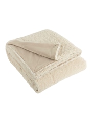 Yard Natural Olann Shearling Fleece Throw - Image 2 of 4