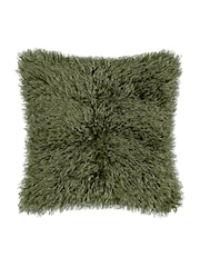 furn. Khaki Rowan Faux Fur Cushion - Image 2 of 5