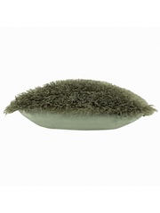 furn. Khaki Rowan Faux Fur Cushion - Image 4 of 5