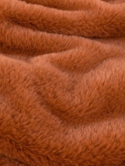 Furn Rust Large Kallu Reversible Faux Fur Throw - Image 2 of 2