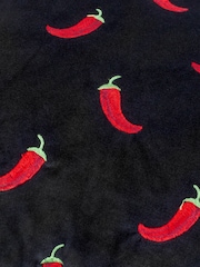 Furn Black Chillies Embroidered Cushion - Image 4 of 4