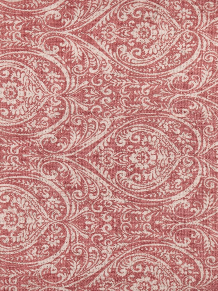 Paoletti Coral Seventy Three Durelle Damask Fringed 100% Cotton Throw - Image 2 of 4