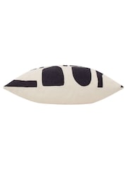HÖEM Black/White Hallam Embroidered 100% Cotton Cushion - Image 2 of 4