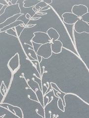Wylder French Blue Mae Floral Print Embroidered Cotton Cushion - Image 7 of 7