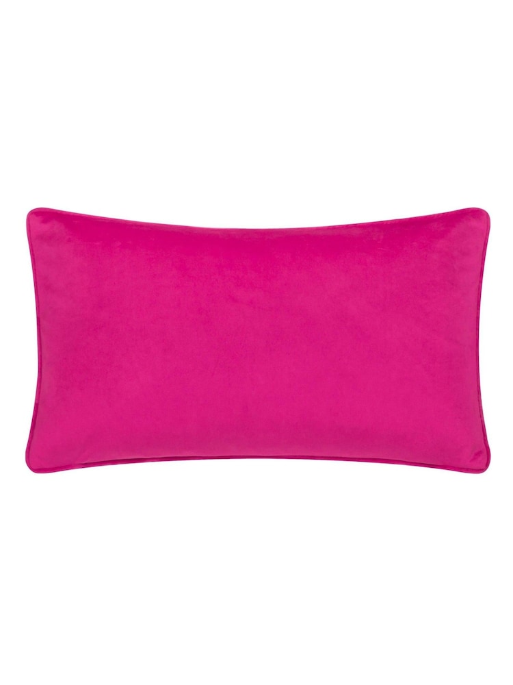 Furn Charcoal Black Creepy Town Velvet Cushion - Image 4 of 4