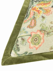 Wylder Ecru Green Sundra Exotic 100% Cotton Cushion - Image 4 of 4