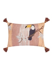 Almofada Wylder Treetop Toucan Bordada com Borlas 100% Algodão - Imagem 1 de 4