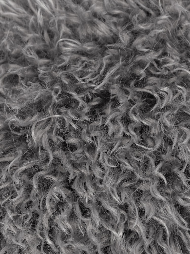 furn. Taupe Rowan Faux Fur Cushion - Image 4 of 4