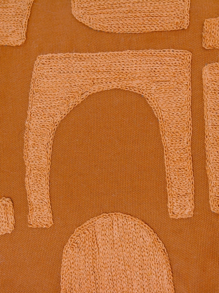 HÖEM Copper Hallam Embroidered 100% Cotton Cushion - Image 4 of 4