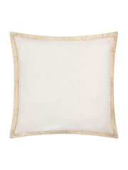 Paoletti White Winter Ski Lodges Embroidered 100% Cotton Cushion - Image 2 of 4